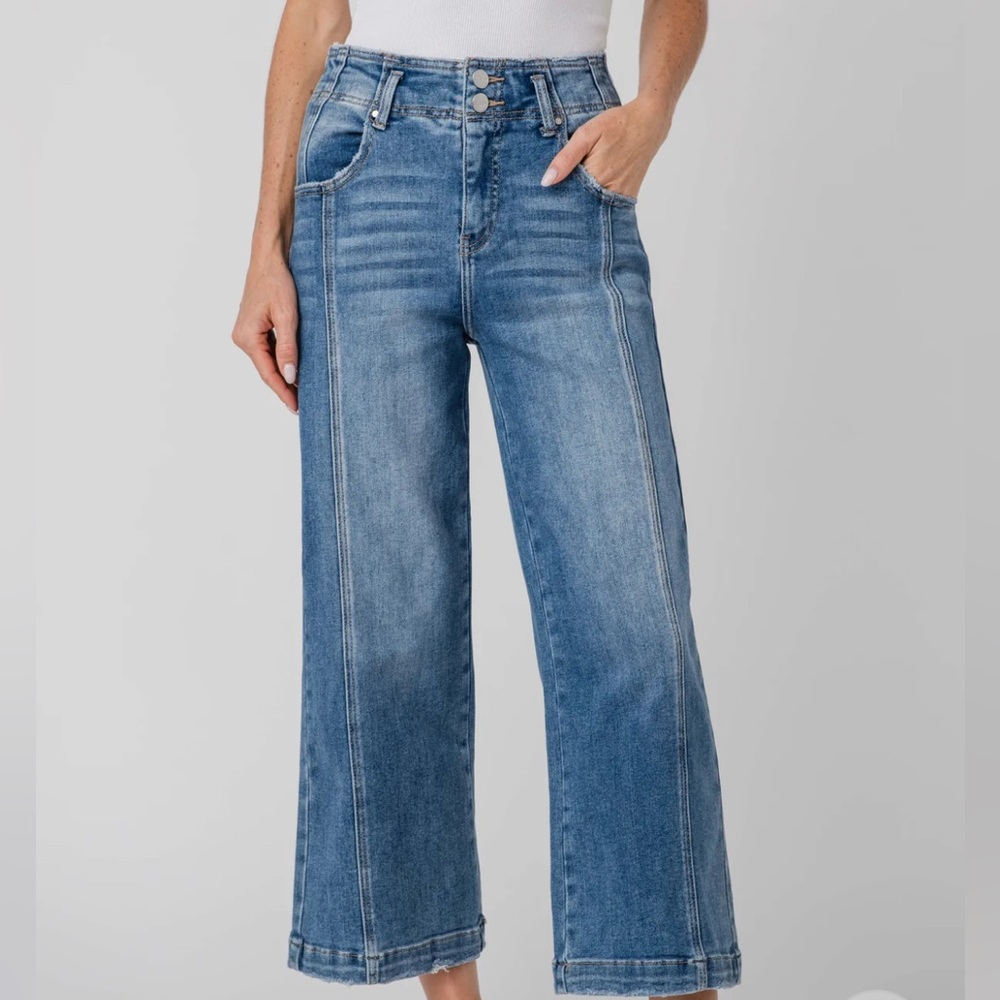 RISEN Eve Seamed Wide-Leg Jeans - Picture 4 of 4